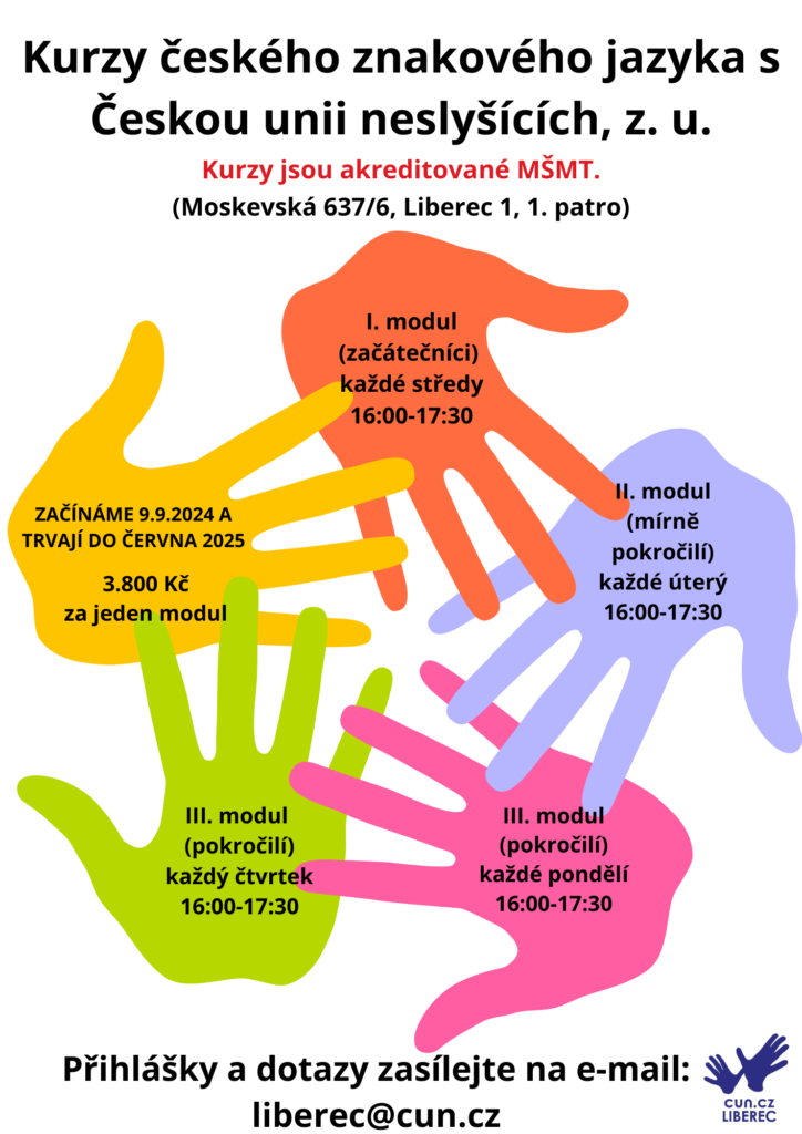 Kurzy českého znakového jazyka s ČUN