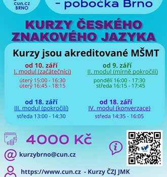 Kurzy znakového jazyka ČUN Brno